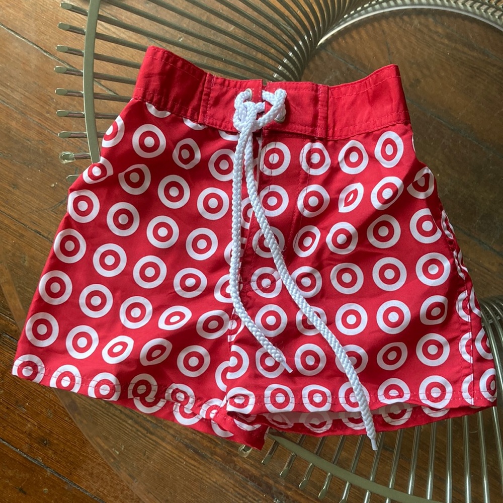 NWOT Target graphic logo boys swim trunks size 4